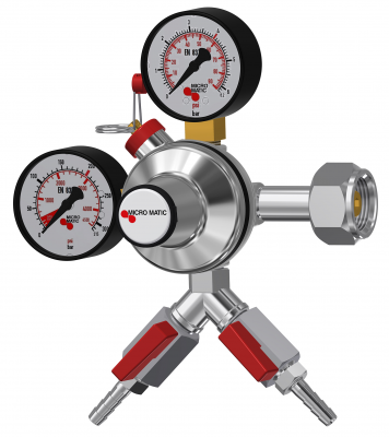 Редуктор Micro Matic Premium Plus 0-6/4bar 2 выхода, вентили отсечки в Самаре